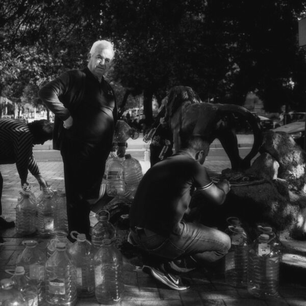 Vlore public water fountain / B&W